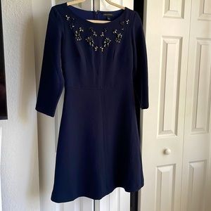 Embellished fit and flare dress